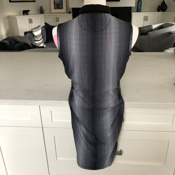 Greg Norman Collection Sleeveless Polka Dot Polo Dress w Pockets Black Wht Sz S - Picture 7 of 12